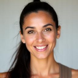 Professional headshot of Sophia Rodriguez, a female yoga instructor with a calm demeanor.